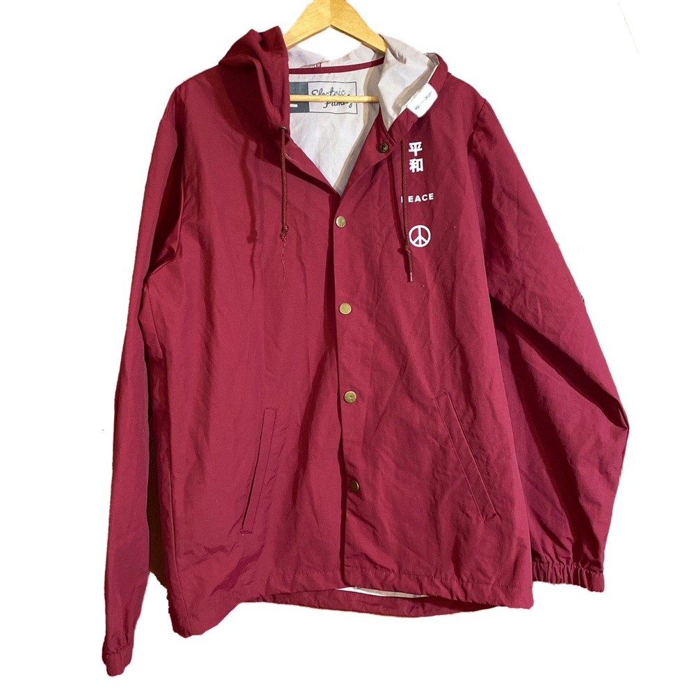 Electric Family Windbreaker Size Large Peace